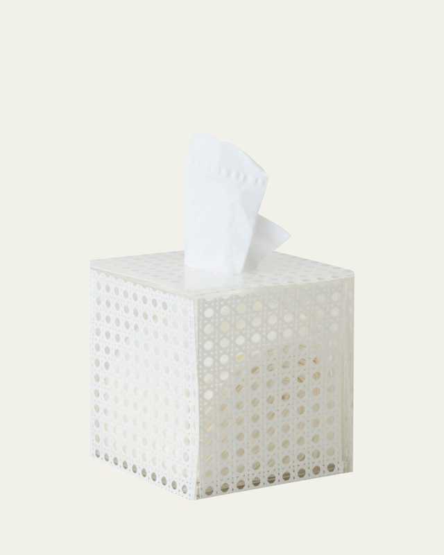 Reed Tissue Box, White